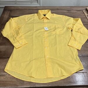 Alexander Julian Classic Style Button Down Shirt Size M Yellow